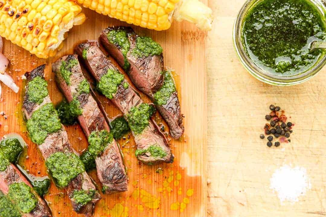 Grilled Steak with Chimichurri Sauce
