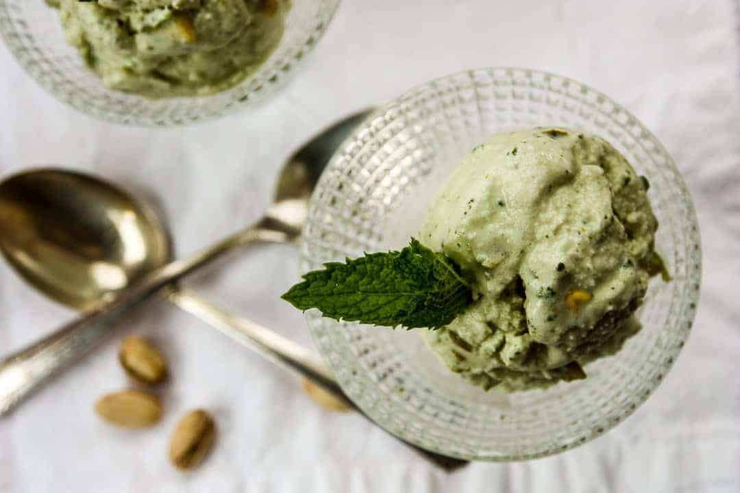 Pistachio Mint Frozen Yogurt