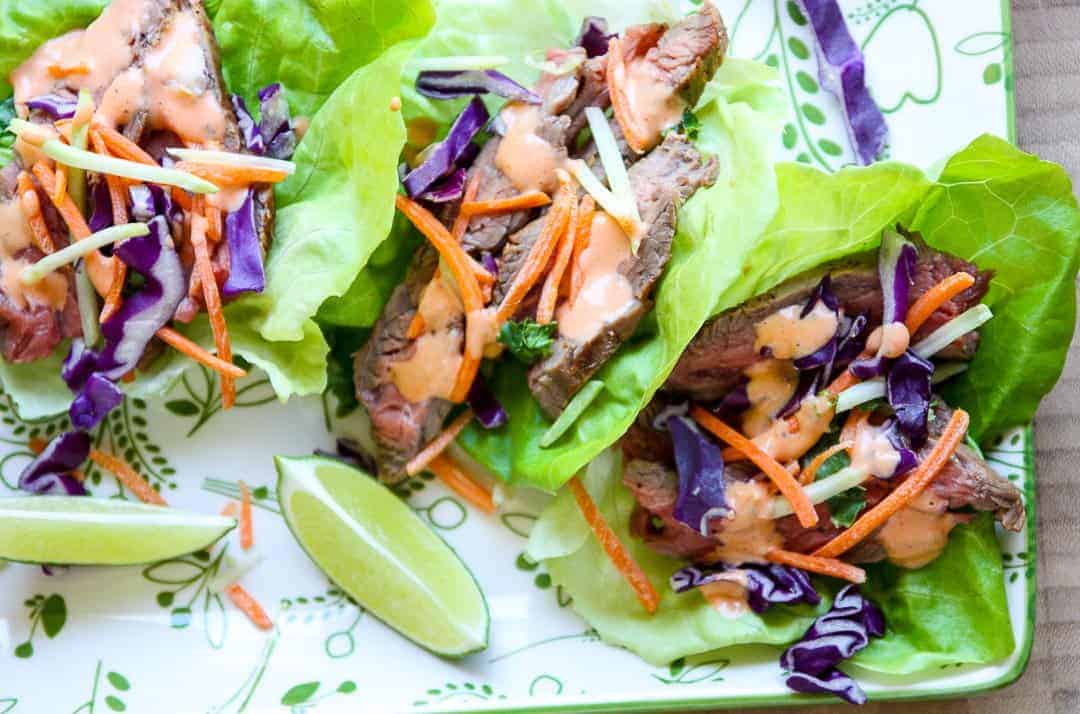 Ranch Steak Lettuce Wraps