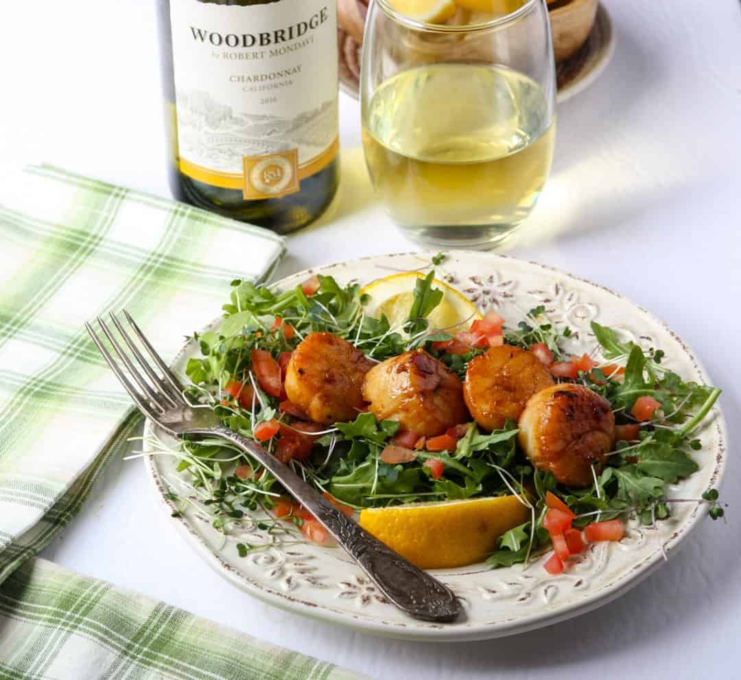 Pan Seared Scallops with Chardonnay Butter Sauce