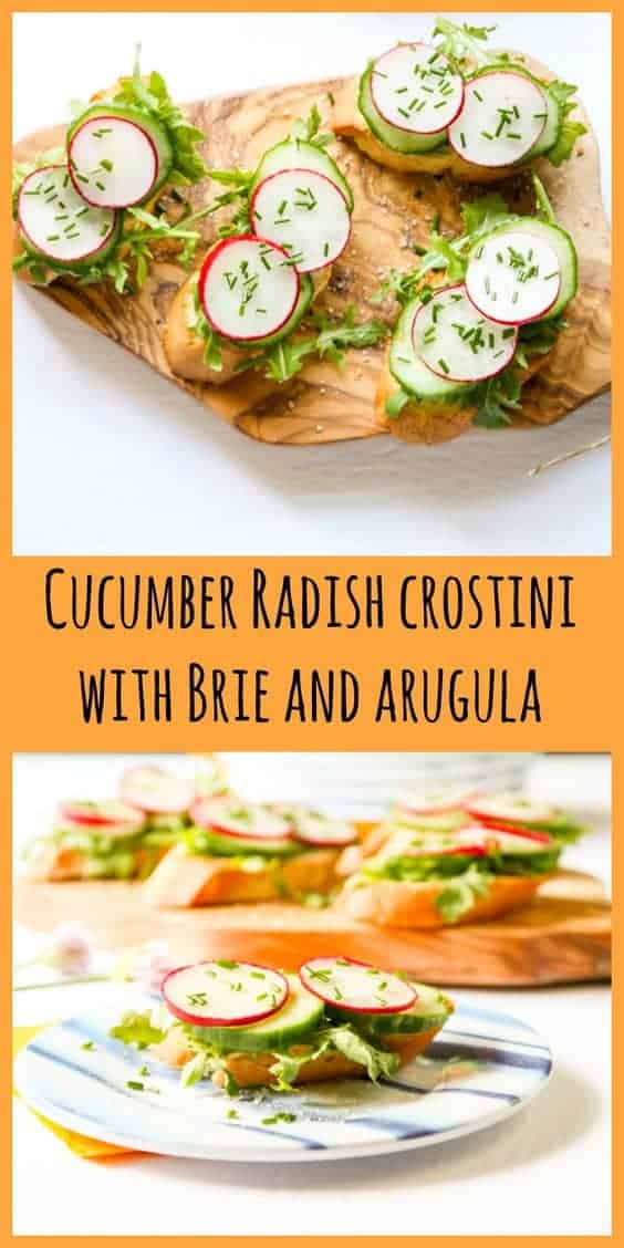 Cucumber Radish Crostini 