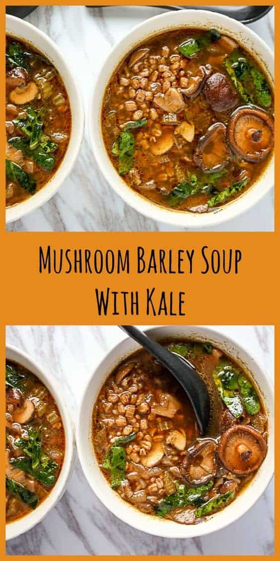 Mushroom Barley Soup With Kale