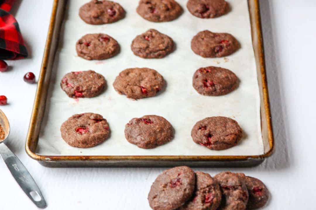 Cookies on a baking tray