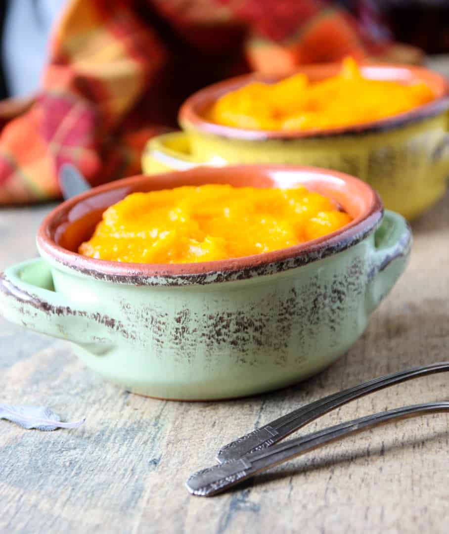 A bowl of food sitting on a table