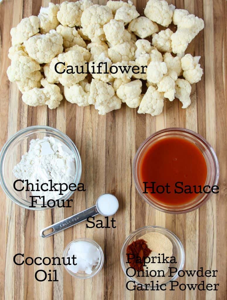 The ingredients to make this recipe on a wooden cutting board.