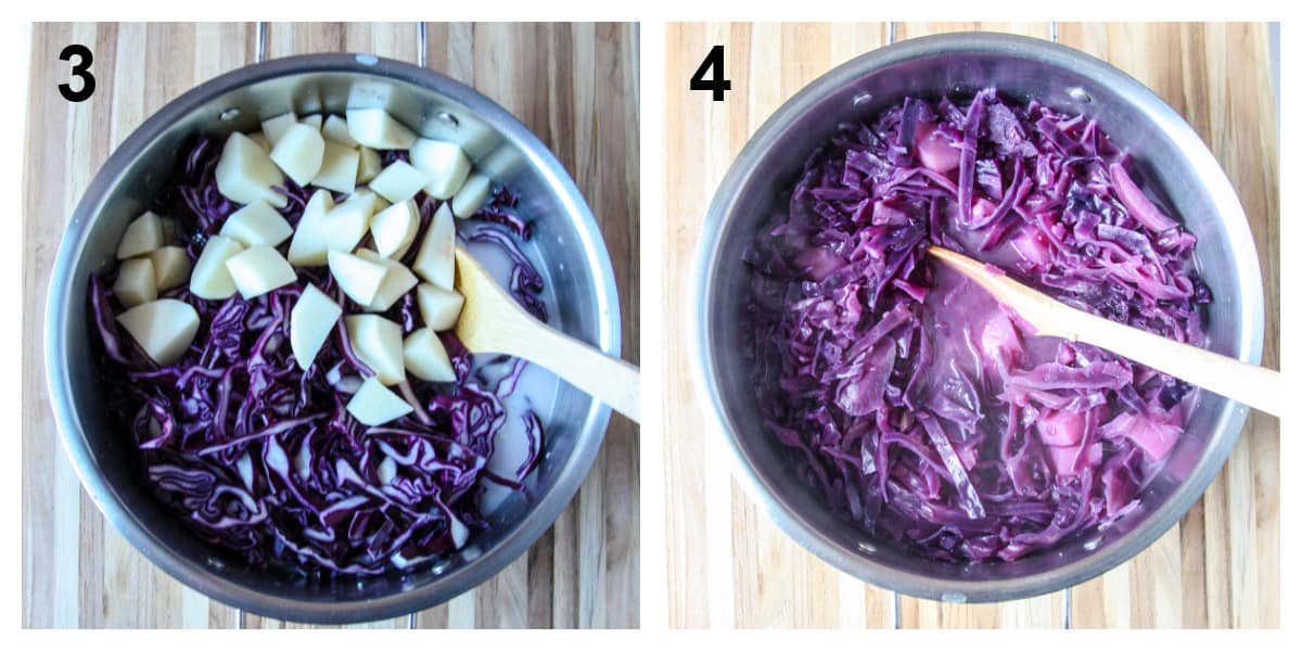 The third and forth steps of making the recipe.