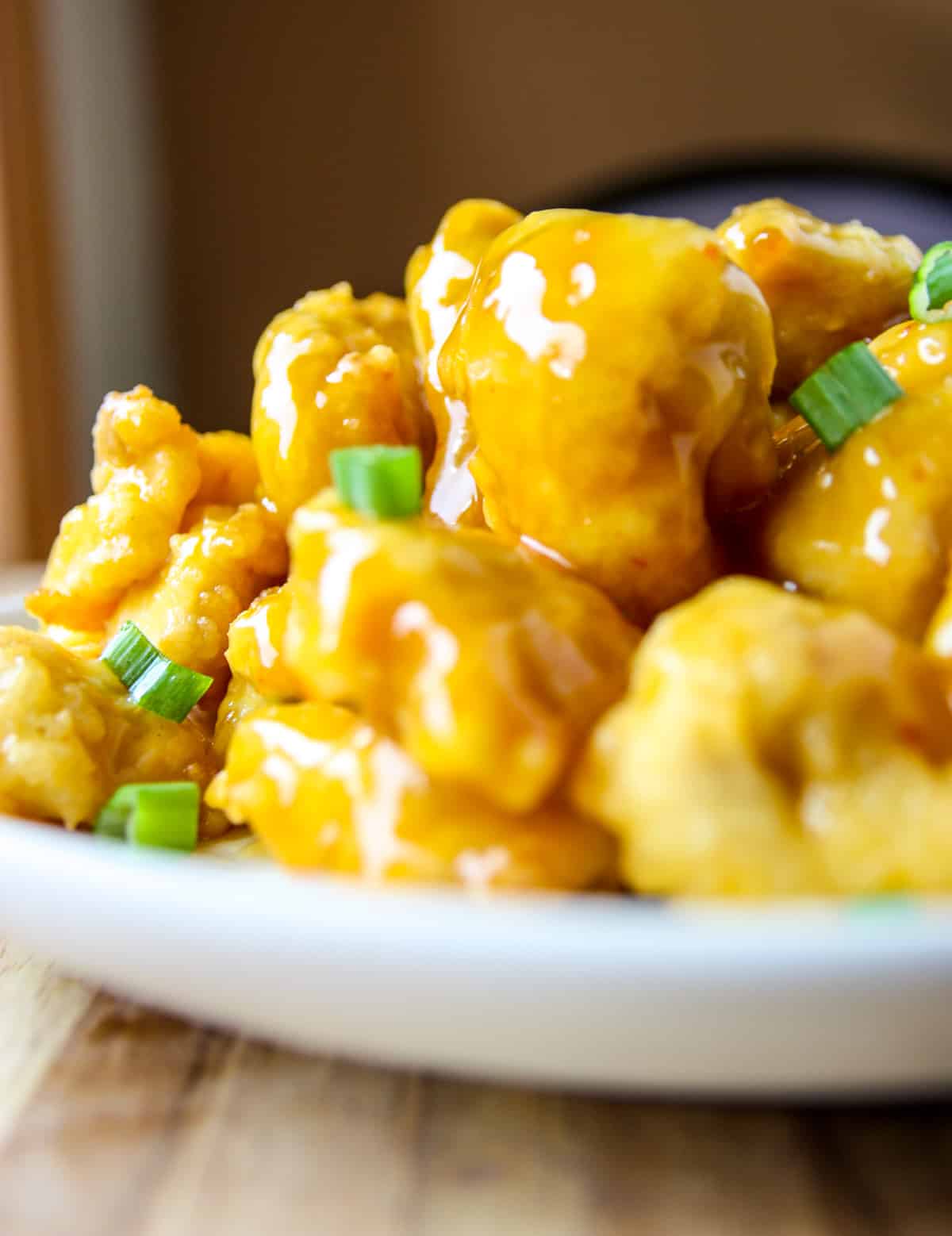 The finished recipe, garnished with green onion.