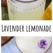 A tall glass of lavender lemonade.